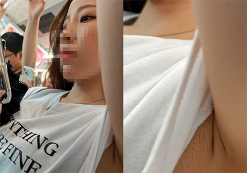 美人ギャルの濃い目の剃り跡